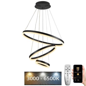 LED Fényerőszabályzós csillár kábellel LED/85W/230V 3000-6500K átm. 60 cm + távirányító