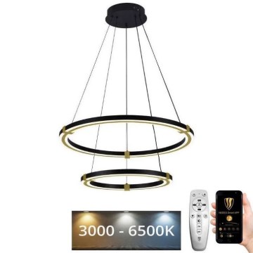 LED Fényerőszabályzós csillár kábelre szerelve LED/130W/230V 3000-6500K átm. 60 cm + távirányító