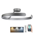 LED Fényerőszabályzós mennyezeti lámpa LED/72W/230V 3000-6500K matt króm + távirányító