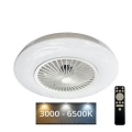 LED Fényerőszabályzós mennyezeti lámpa ventilátorral OPAL LED/72W/230V 3000-6500K + távirányító