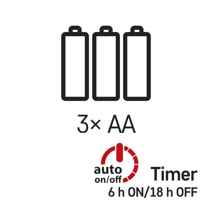 LED  fényfüzér 100xLED/3xAA 2,7m meleg fehér