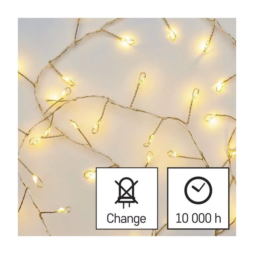LED  fényfüzér 100xLED/3xAA 2,7m meleg fehér