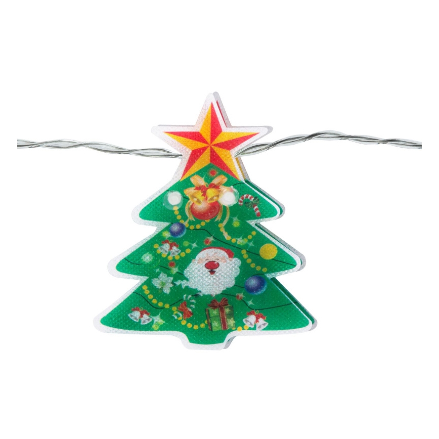 LED fényfüzér 10xLED/2xAA 1,35 m meleg fehér karácsonyfa