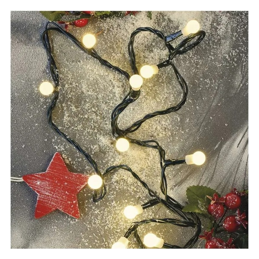 LED fényfüzér 200 LED/8 üzemmód 20 m IP44 meleg fehér