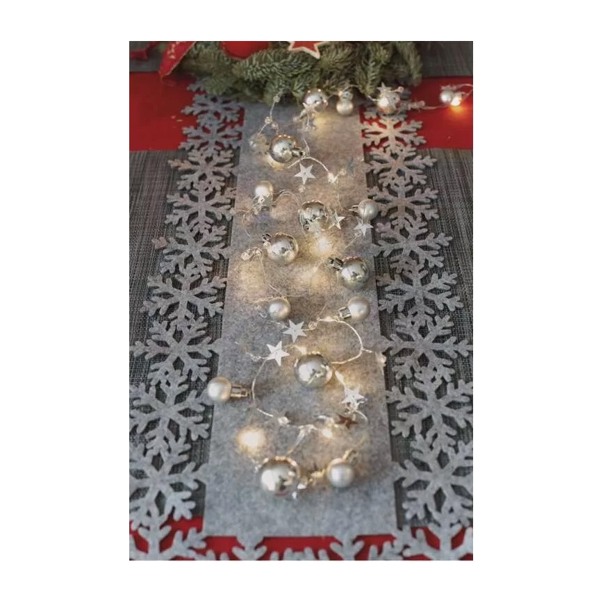 LED fényfüzér 20xLED/2xAA 2,2 m meleg fehér