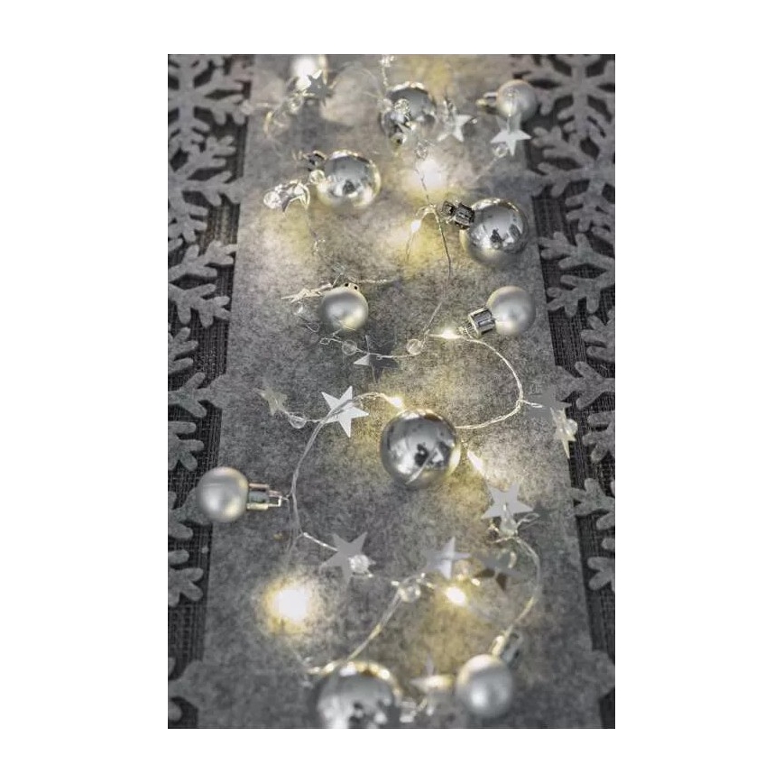 LED fényfüzér 20xLED/2xAA 2,2 m meleg fehér