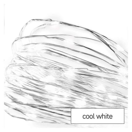 LED fényfüzér 20xLED/2xAA 2,4 m hideg fehér