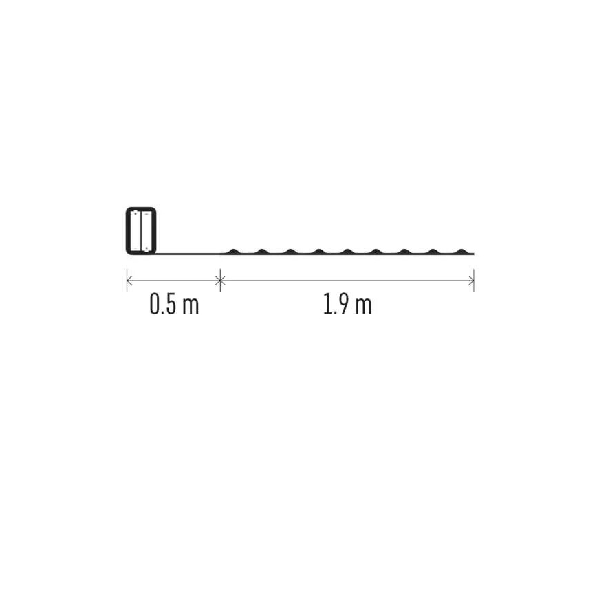 LED fényfüzér 20xLED/2xAA 2,4 m hideg fehér