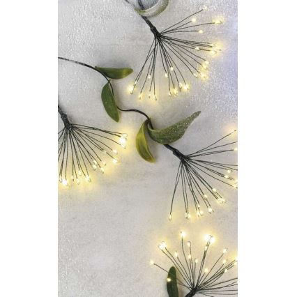 LED fényfüzér 300 LED, 5,2+3 m, meleg fehér