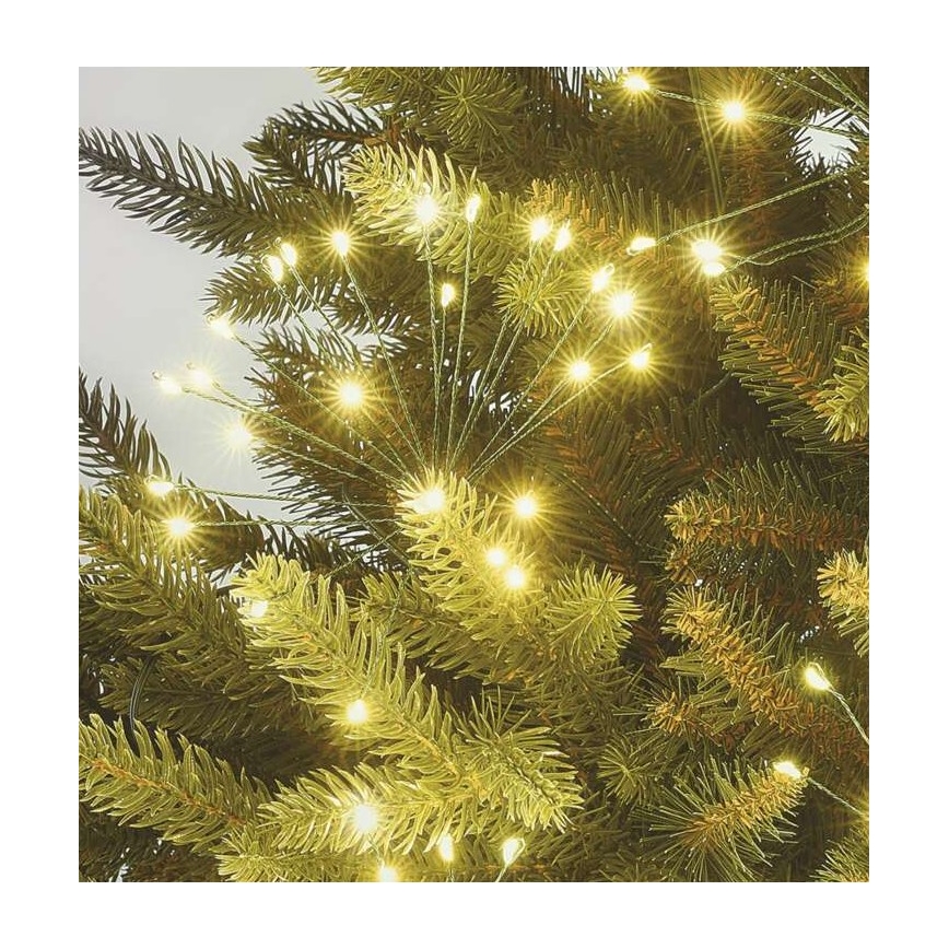 LED fényfüzér 300 LED, 5,2+3 m, meleg fehér