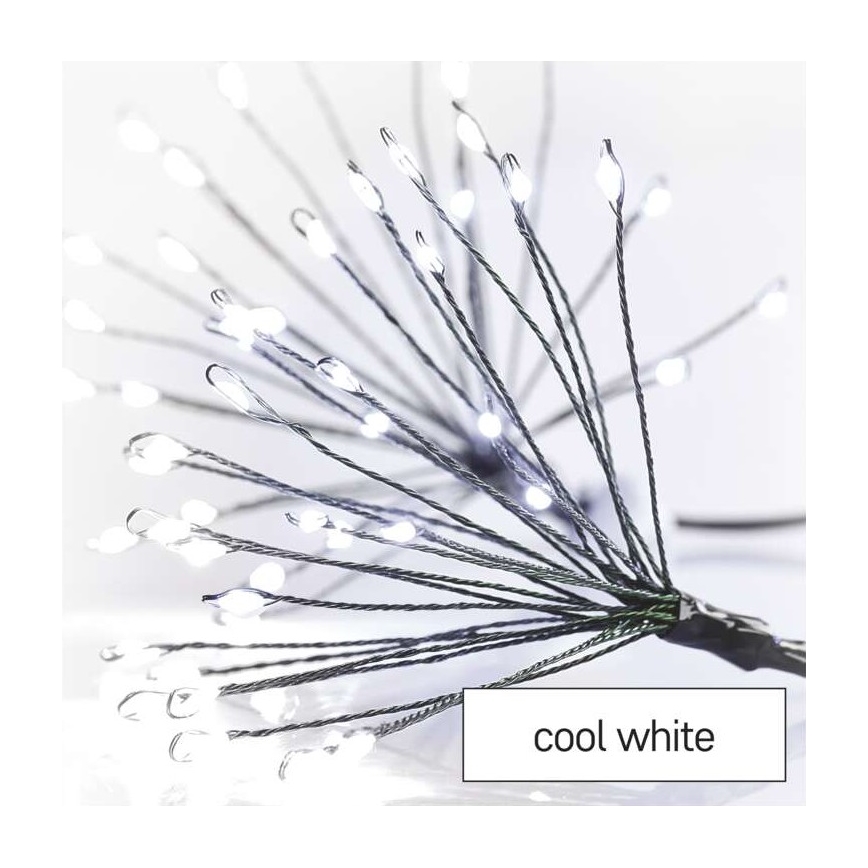 LED fényfüzér 300xLED/8,2m hideg fehér