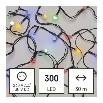 LED  fényfüzér 300xLED/8 funkció 35m IP44 meleg fehér