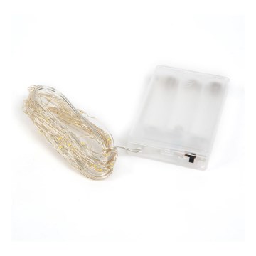 LED  fényfüzér 50xLED/3xAA 5m többszínű