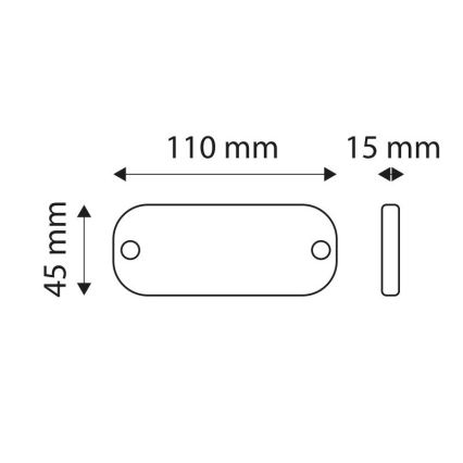 LED Fényvisszaverő SINGLE LED/0,2W/12-24V IP67 ezüst
