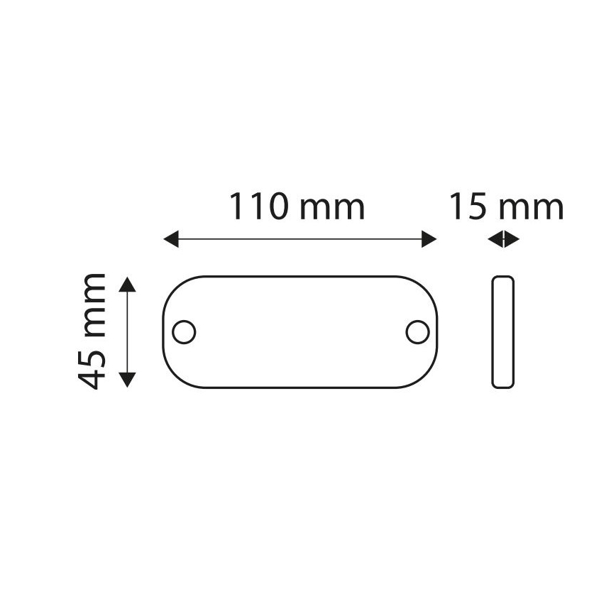 LED Fényvisszaverő SINGLE LED/0,2W/12-24V IP67 ezüst