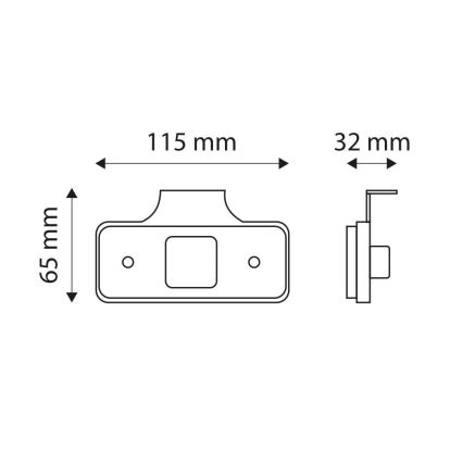 LED Fényvisszaverő SINGLE LED/0,2W/12-24V IP67 ezüst