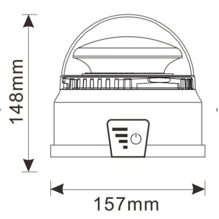LED Figyelmeztető jelzőfény LED/12-24V IP65 + távirányító