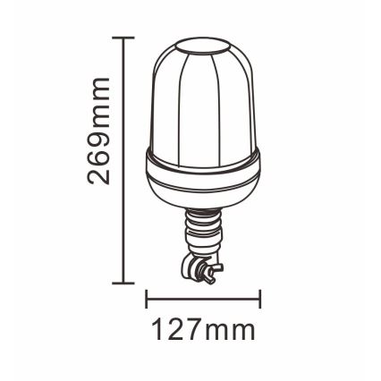 LED Figyelmeztető villogó LED/12-24V IP66