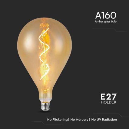 LED filament izzó A160 E27/4W/230V 1800K