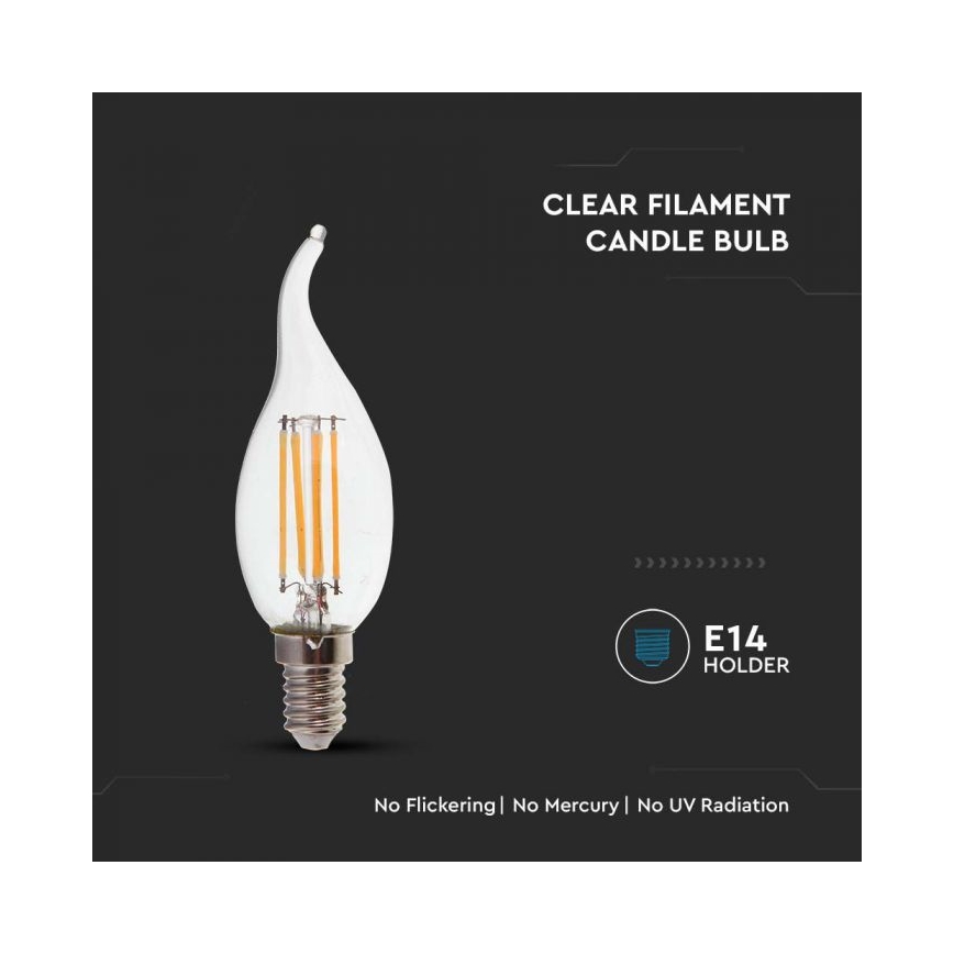 LED filament izzó E14/4W/230V 4000K