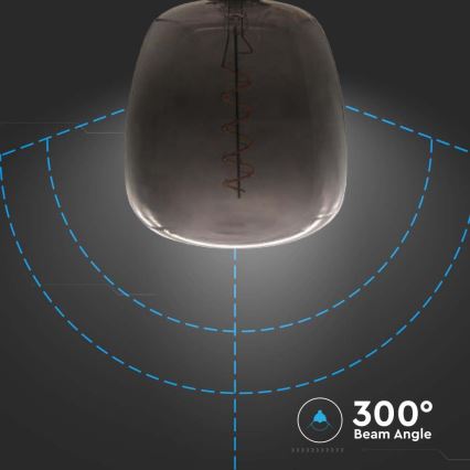 LED izzó FILAMENT E27/4W/230V fekete