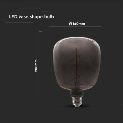 LED izzó FILAMENT E27/4W/230V fekete