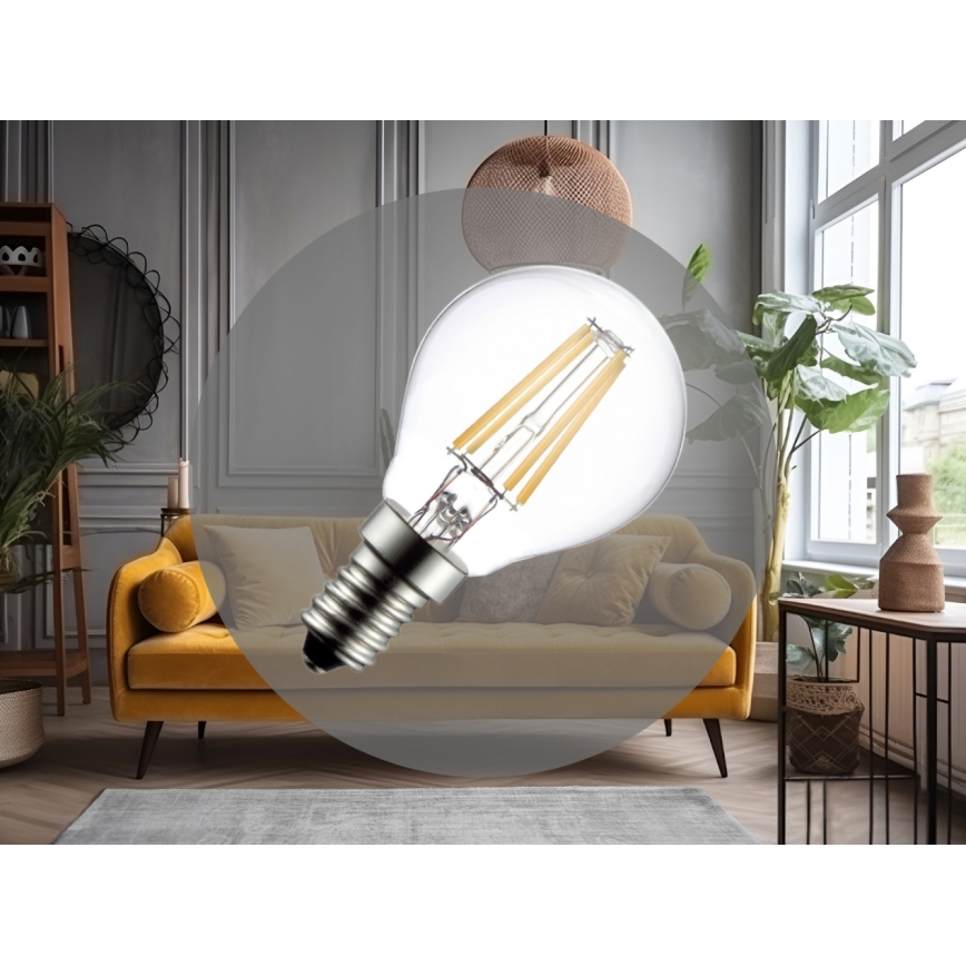 LED filament izzó G45 E14/6W/230V 4000K