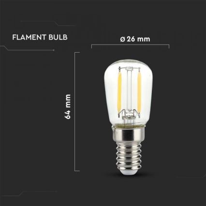 LED filament izzó ST26 E14/2W/230V 3000K