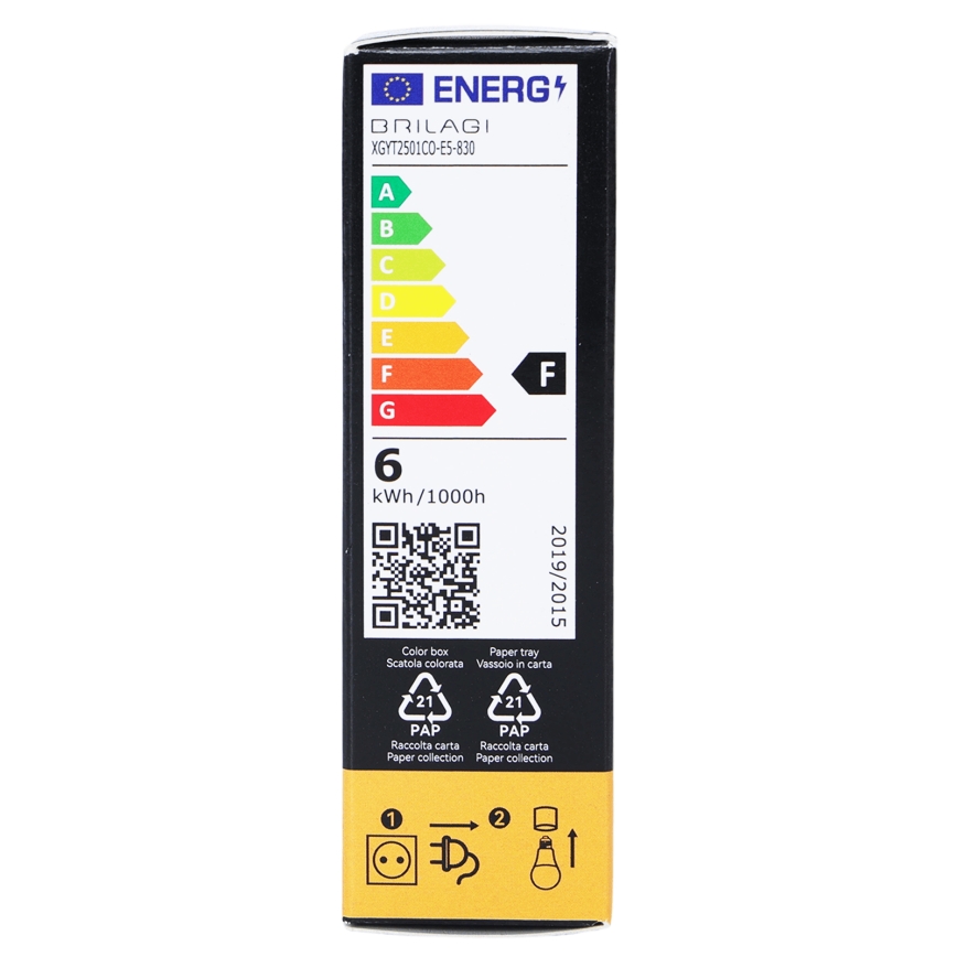 LED filament izzó T25 E14/6W/230V 3000K - Brilagi