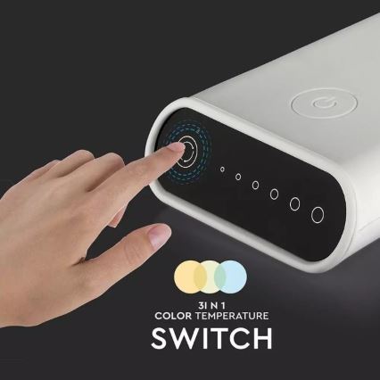 LED flexibilis, fényerőszabályozható asztali lámpa LED/6,5W/5V 2000 mAh 3000K/4500K/6000K