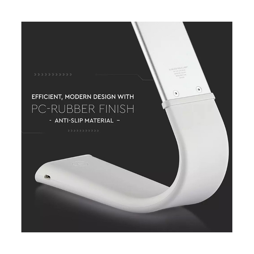 LED flexibilis, fényerőszabályozható asztali lámpa LED/6,5W/5V 2000 mAh 3000K/4500K/6000K