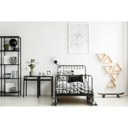 LED flexibilis lámpa POLO 1xE27/40W+LED/2W 230V fekete