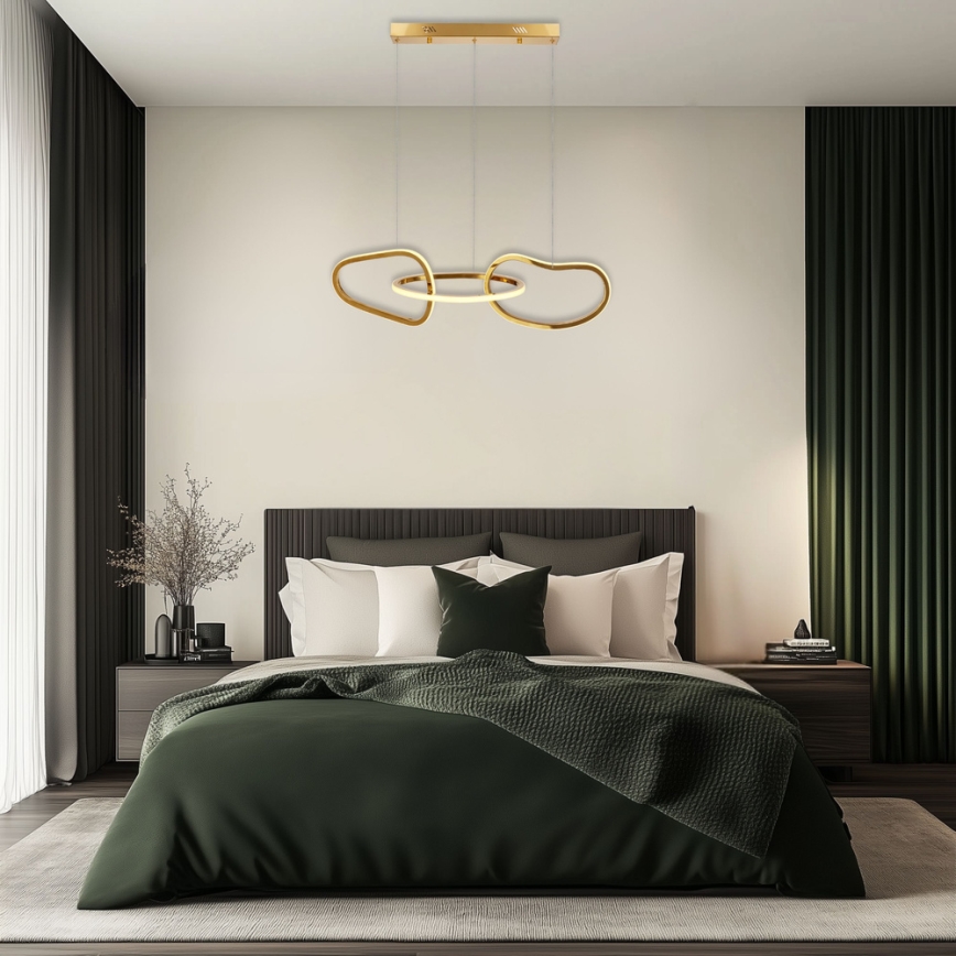 LED függeszték kábelen ANNELI LED/30W/230V 80 cm arany