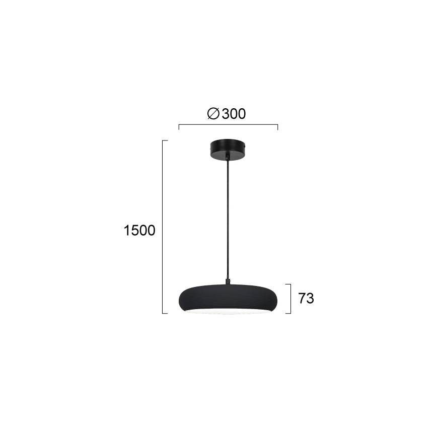 LED függeszték kábelen LOGAN LED/11W/230V fekete