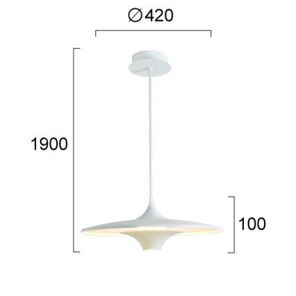 LED függeszték kábellel RENE LED/19W/230V CRI 90 fehér