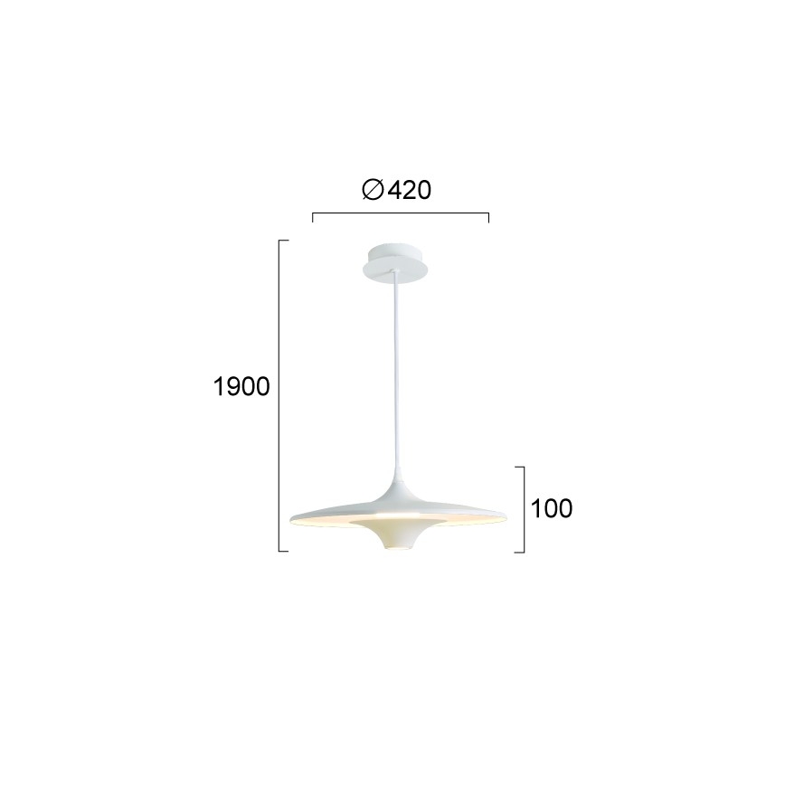 LED függeszték kábellel RENE LED/19W/230V CRI 90 fehér
