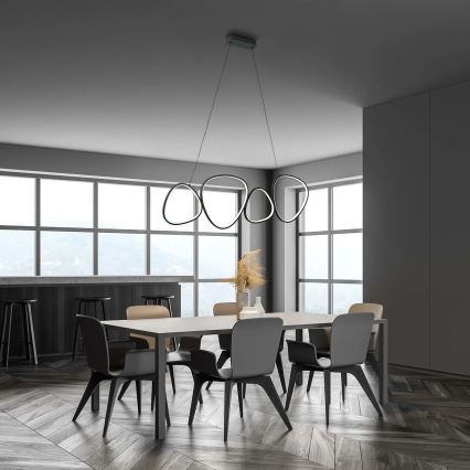 LED függeszték PETRA, kábeles, 48W, 230V, 4000K, fekete