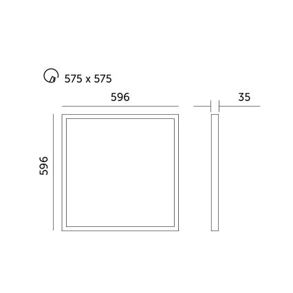 LED Függesztett mennyezeti panel LED/40W/230V 4000K 60x60 cm