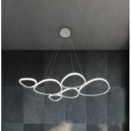 LED függőcsillár kábellel HELIX LED/61W/230V ezüst