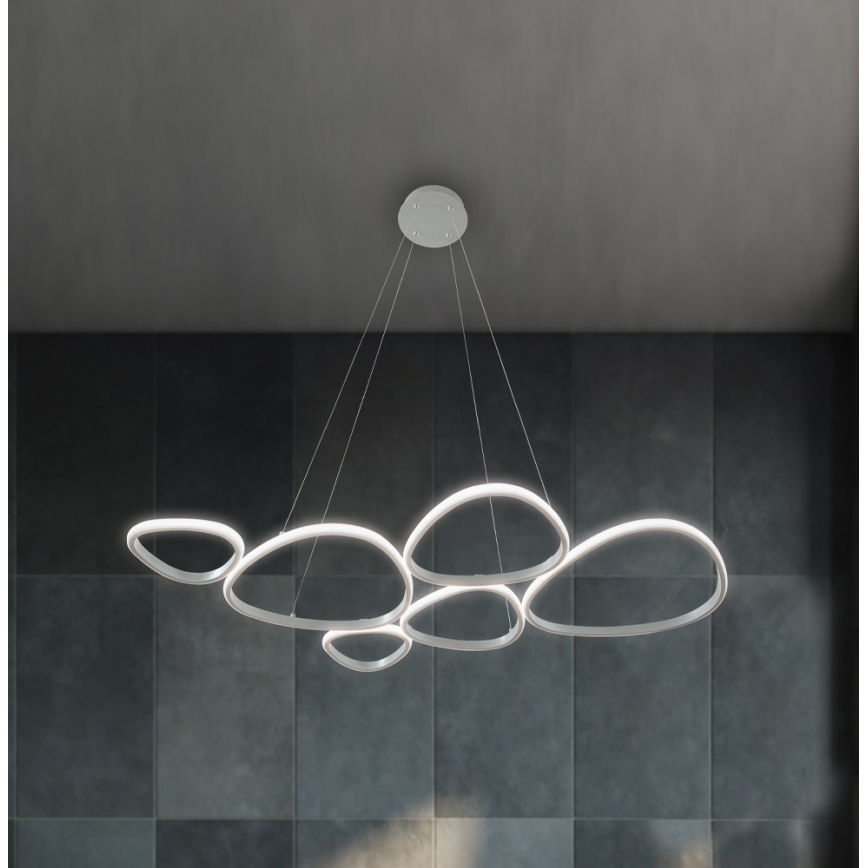 LED függőcsillár kábellel HELIX LED/61W/230V ezüst