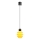 LED függőlámpa kábelen CACTUS LED/3W/230V 3000K fekete/sárga