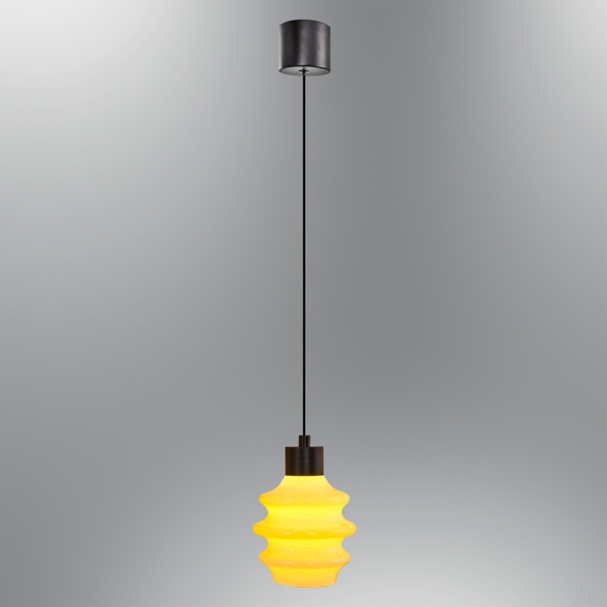 LED függőlámpa kábelen CACTUS LED/3W/230V 3000K fekete/sárga