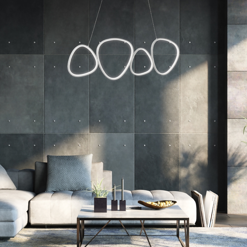 LED függőlámpa kábelen HELIX LED/50W/230V ezüst
