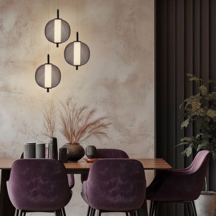 LED függőlámpa kábelen PUMA LED/10W/230V átm. 20 cm fekete