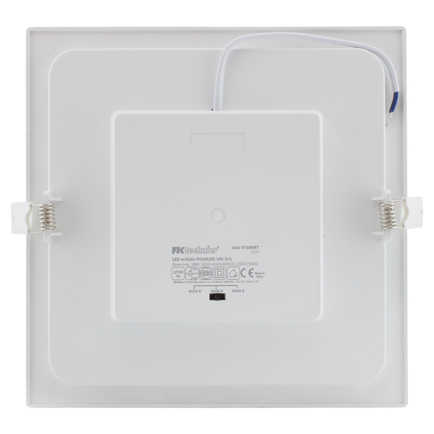 LED Fürdőszobai beépíthető lámpa LED/24W/230V 3000/4000/6000K IP44