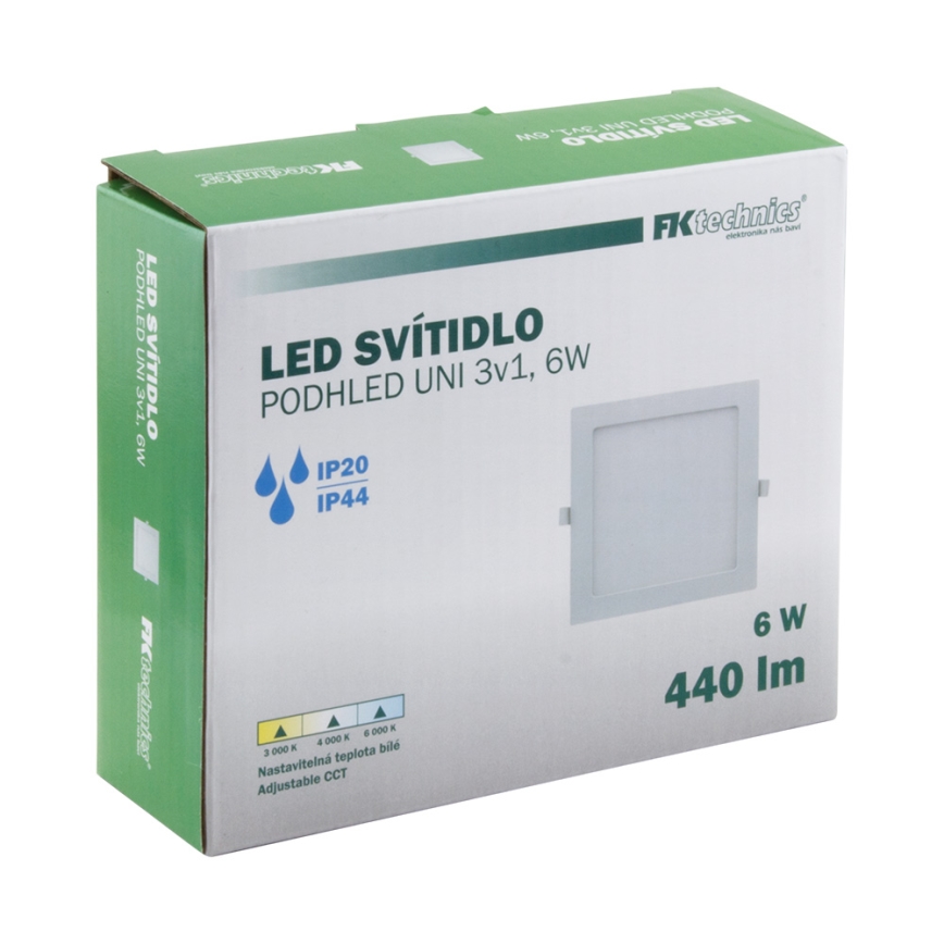 LED Fürdőszobai beépíthető lámpa LED/6W/230V 3000/4000/6000K IP44