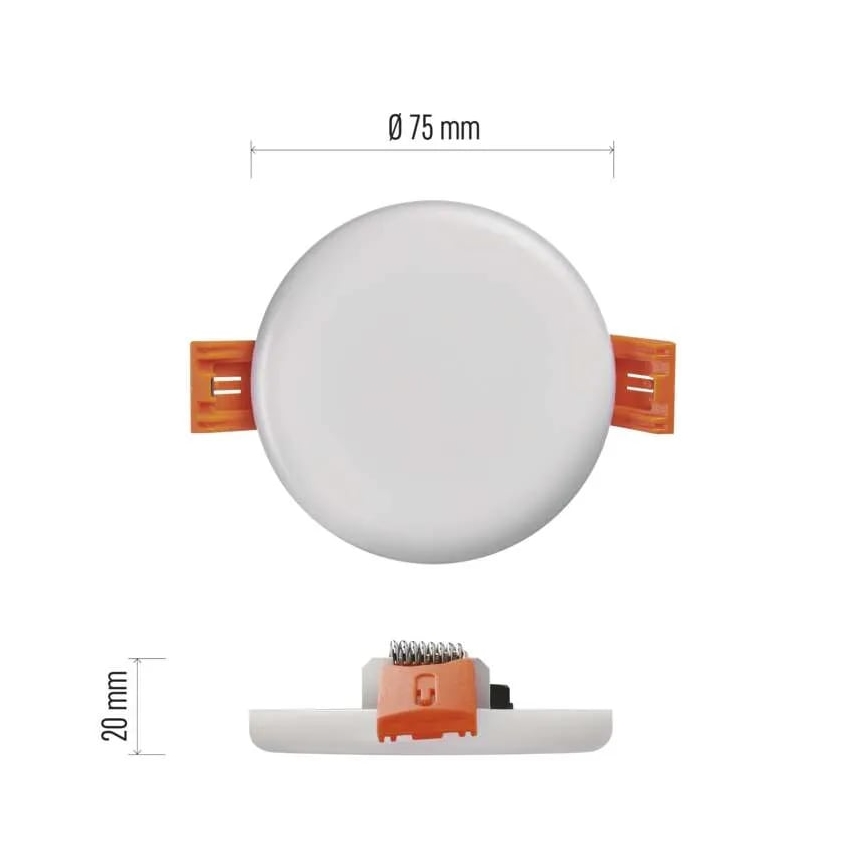 LED Fürdőszobai beépíthető lámpa LED/6W/230V IP65