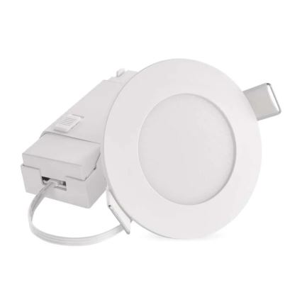 LED Fürdőszobai beépíthető lámpa LORI LED/4,5W/230V IP65 2700/4000K átm. 8,5 cm fehér