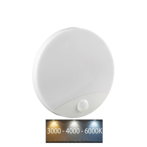 LED Fürdőszobai fali lámpa érzékelővel LED/15W/230V 3000/4000/6000K IP44 fehér