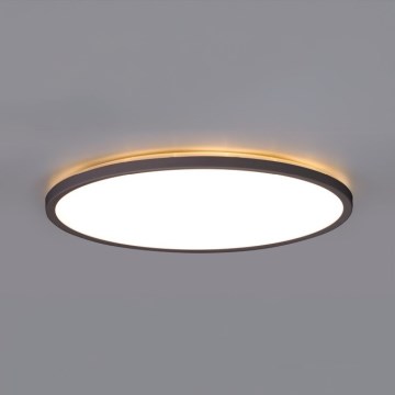 LED Fürdőszobai lámpa mozgás- és alkonyatérzékelővel NIVERA LED/12W/230V IP54 3000/4000/6000K átm. 22,5 cm fekete + távirányító